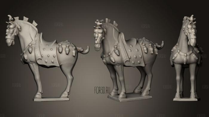 Tang Tricolored Glazed Statues stl model for CNC