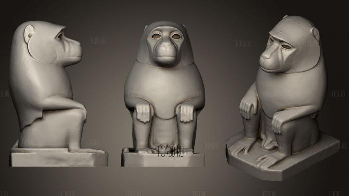 The Cliveden Baboons stl model for CNC