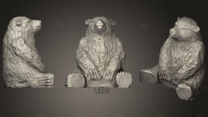 Сканирование фотограмметрии скульптуры Медведя