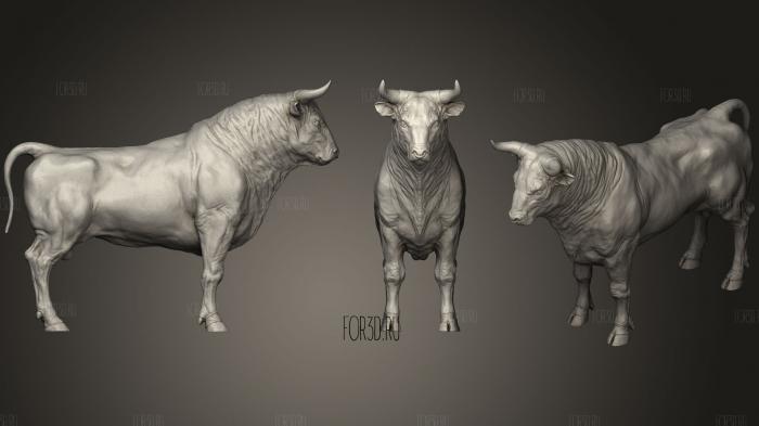 Bull Realistic Sculpt stl model for CNC