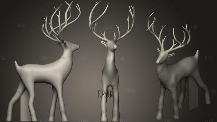 Christmas Deer Fixed Leg 3d stl модель для ЧПУ