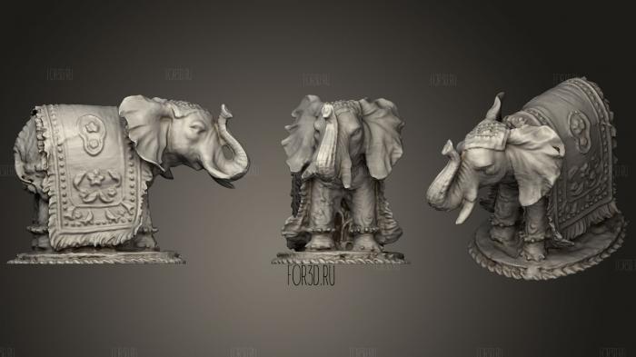 Elephant Sculpture 3D Scan stl model for CNC