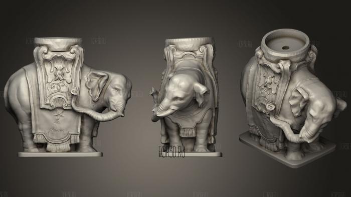 Держатель чайной лампы Слон 3d stl модель для ЧПУ