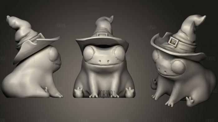 Fred The Frog Butt Thicc Wizard stl model for CNC