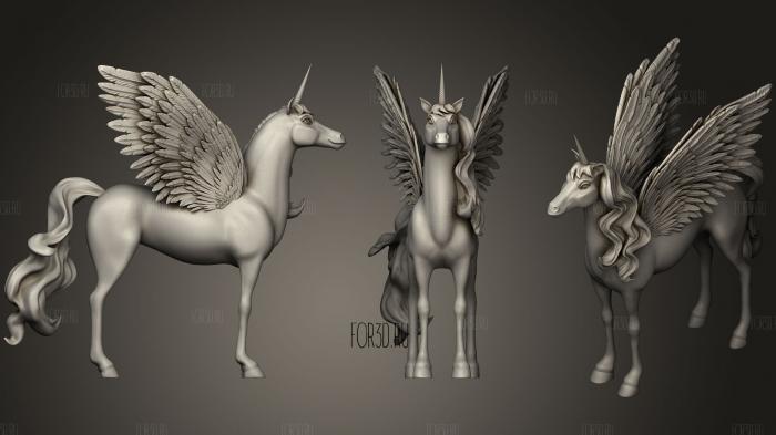 Majestic Alicorn (Flying Unicorn) stl model for CNC