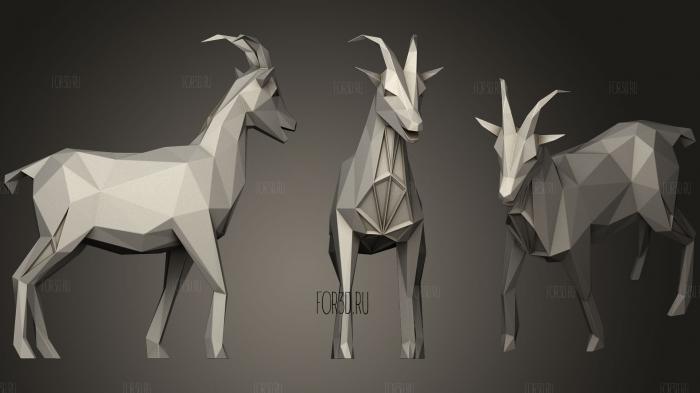 Polygonal Black Goat Parametric