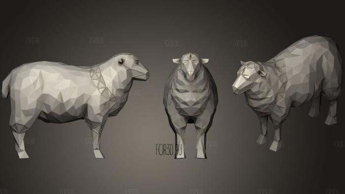 Polygonal Black Sheep Parametric 3d stl модель для ЧПУ