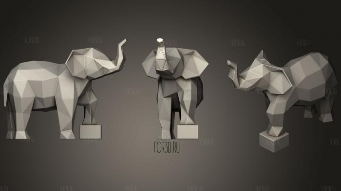 Polygonal Elephant Kid Parametric