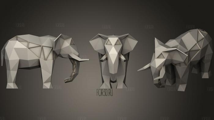 Polygonal Elephant Parametric