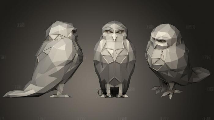 Polygonal Owl Parametric 3d stl модель для ЧПУ