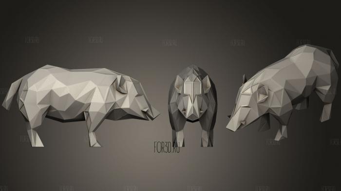 Polygonal Wild Boar Parametric