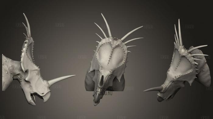 Styracosaurus Albertensis Bust stl model for CNC