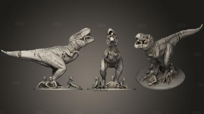 Zombie T Rex And Friends stl model for CNC