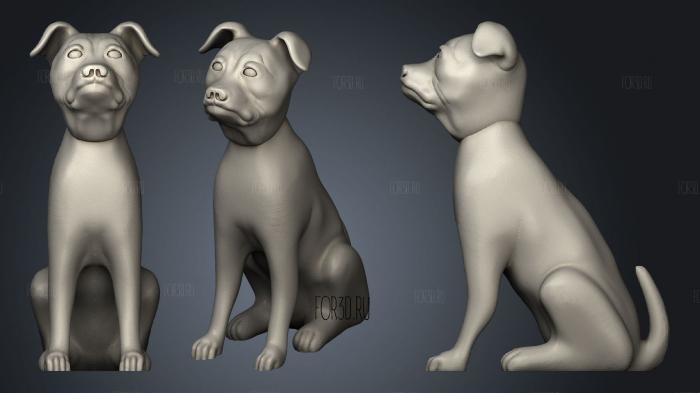 American Staffordshire Terrier stl model for CNC