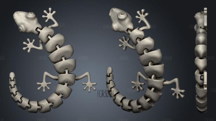 Articulated Lizard 5 2 Curl stl model for CNC