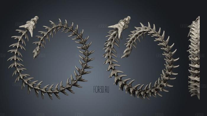 СОЧЛЕНЕННЫЙ скелет дракона 3d stl модель для ЧПУ