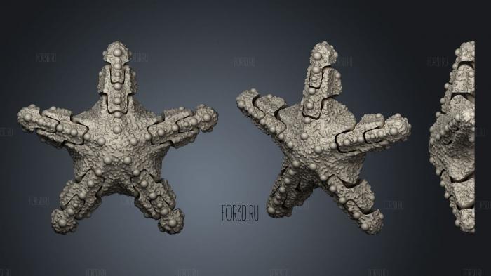 Articulated Starfish stl model for CNC