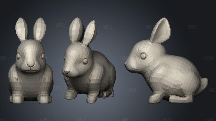 Baby rabbit1 stl model for CNC