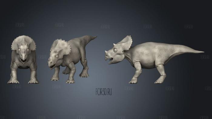 Baby Triceratops stl model for CNC