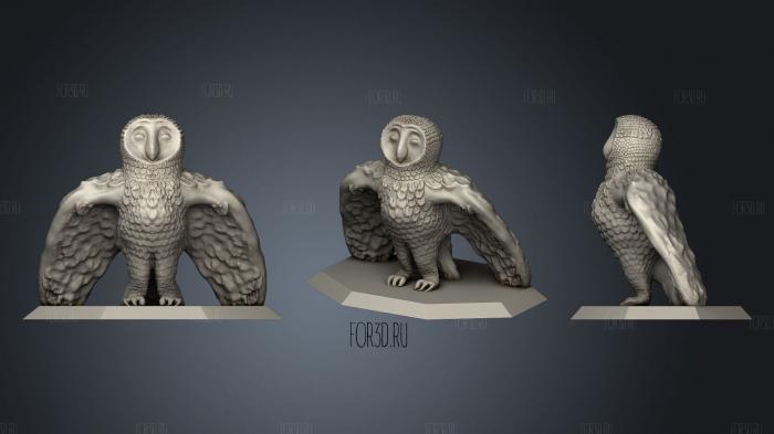 Barn Owl stl model for CNC