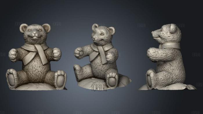 Медведь  игрушечный 3d stl модель для ЧПУ