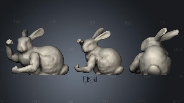Beefy Bunny Without Front Legs stl model for CNC