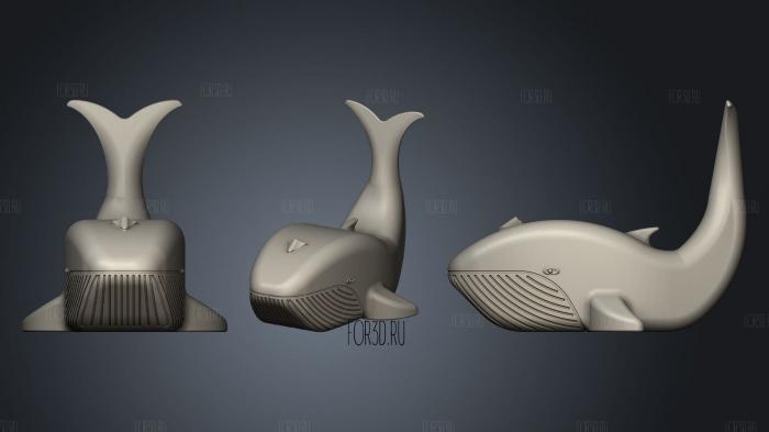 Blue Whale Mama & Baby stl model for CNC