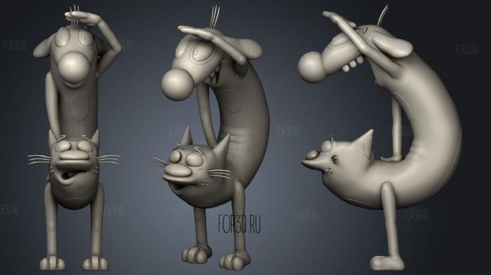 Cat Dog Nickelodeon 3d stl модель для ЧПУ