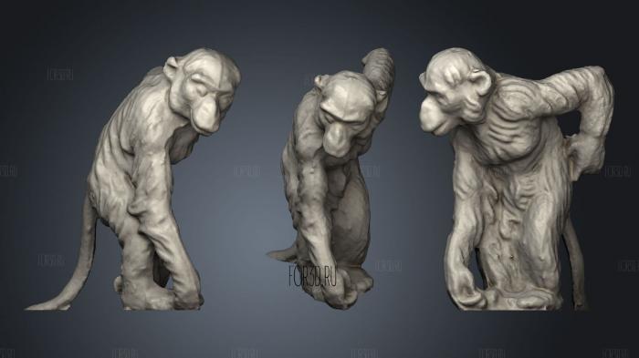 Chimp  Figurine stl model for CNC