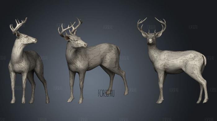 Deer 2 stl model for CNC