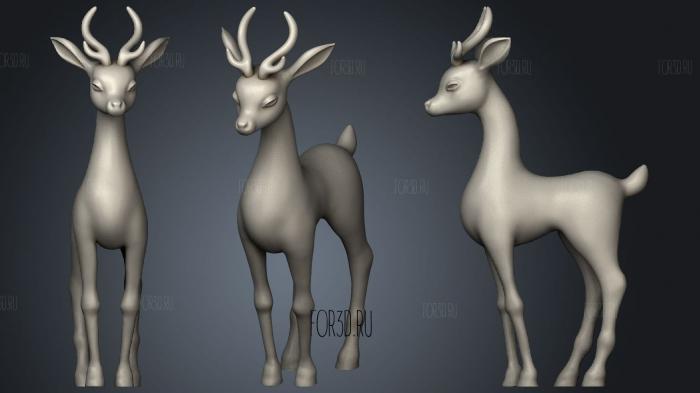 Deer stl model for CNC