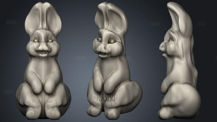  Bunny stl model for CNC