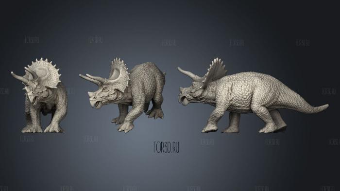 Dino Triceratops stl model for CNC