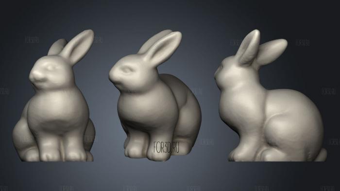 Easter Bunny Sitting stl model for CNC