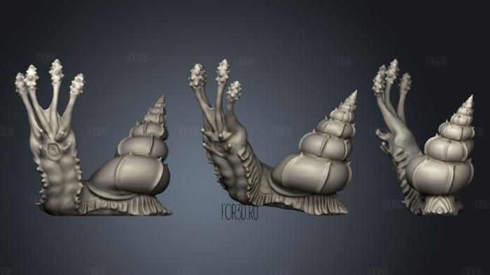 Flail Snail stl model for CNC