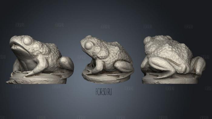 Fountain Toad stl model for CNC