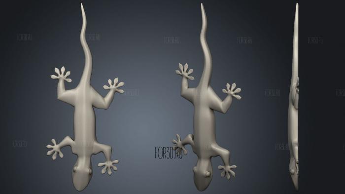 Gecko stl model for CNC