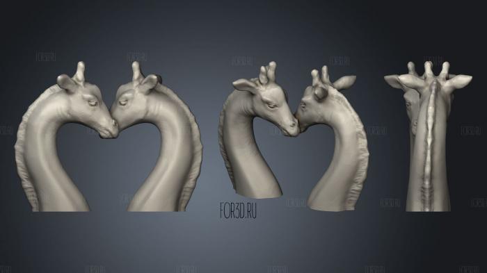 Сердце жирафа 3d stl модель для ЧПУ