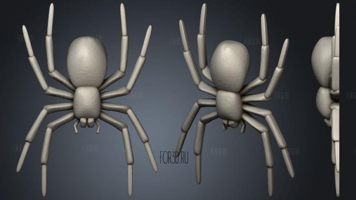 House Spider Refixed stl model for CNC