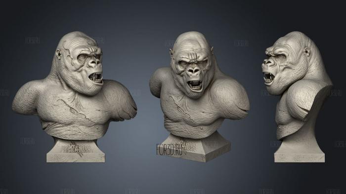 Killer Gorilla stl model for CNC