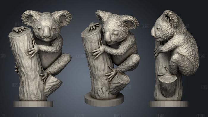 Koala 01 Animal stl model for CNC