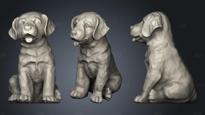 Labrador Puppy stl model for CNC