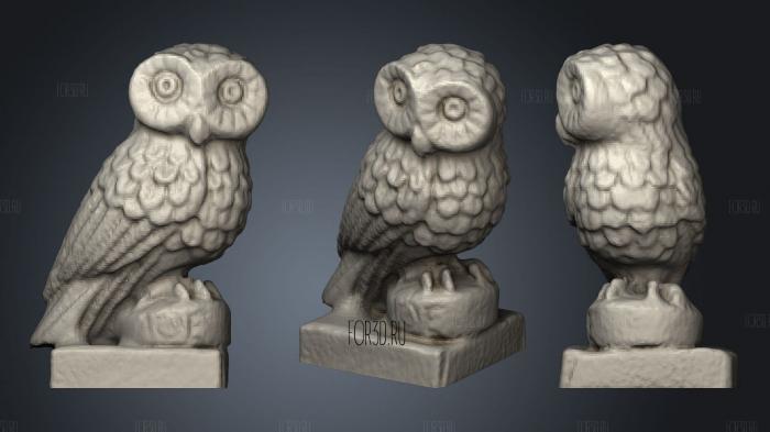 Owl Of Athena stl model for CNC