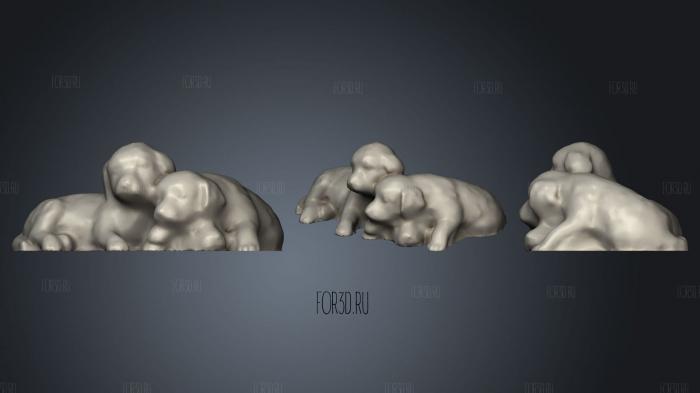 Puppies by richard gain stl model for CNC
