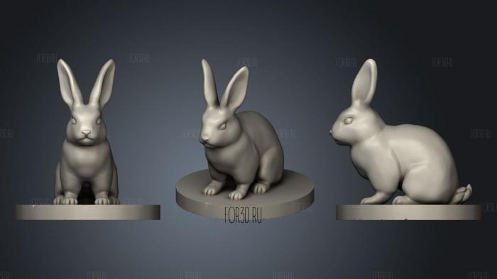 Rabbit 3d stl модель для ЧПУ