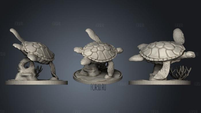 Sea Turtle stl model for CNC