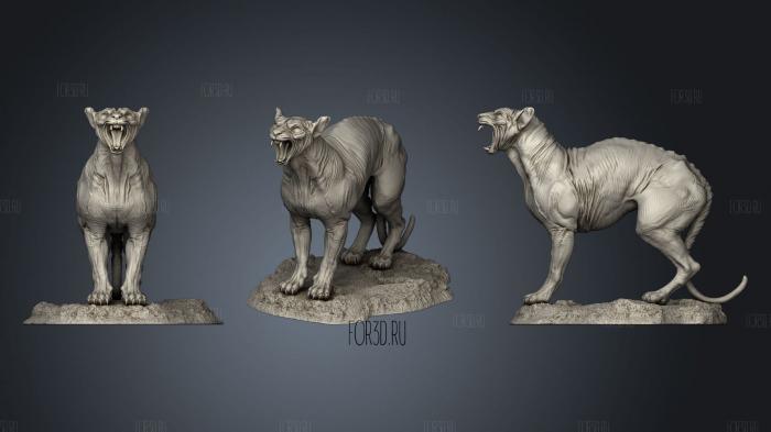 Sphinx Cat stl model for CNC