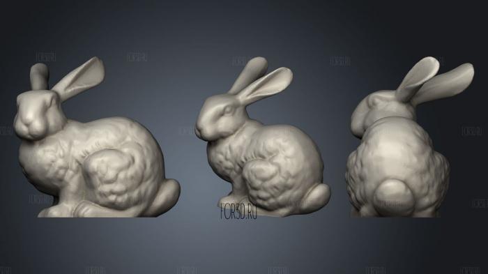 Stanford Bunny With Easter Egg stl model for CNC