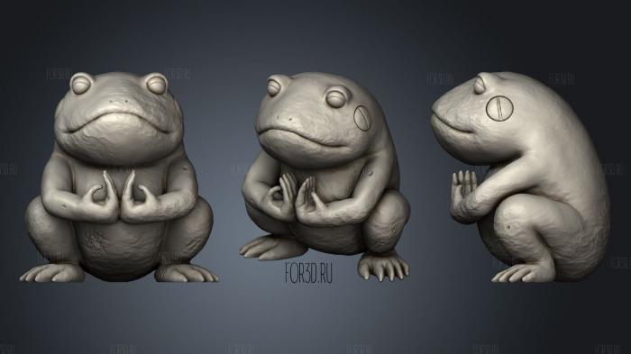 Stone Frog stl model for CNC