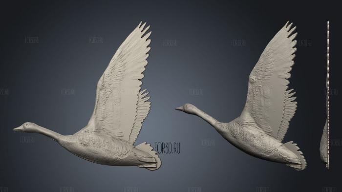 Swan fly stl model for CNC